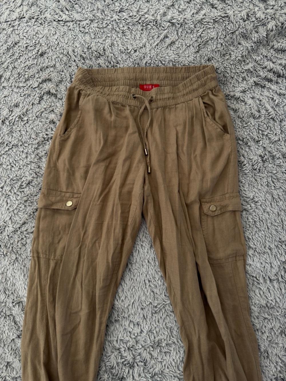 Guess Brown Cargo Drawstring woman’s Pants